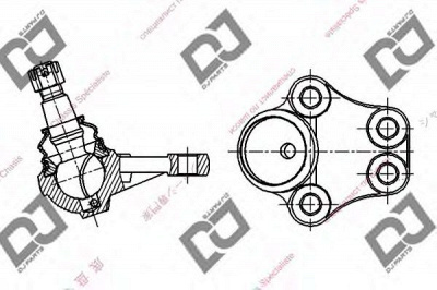DJ PARTS db1124 -  Несущий / направляющий шарнир